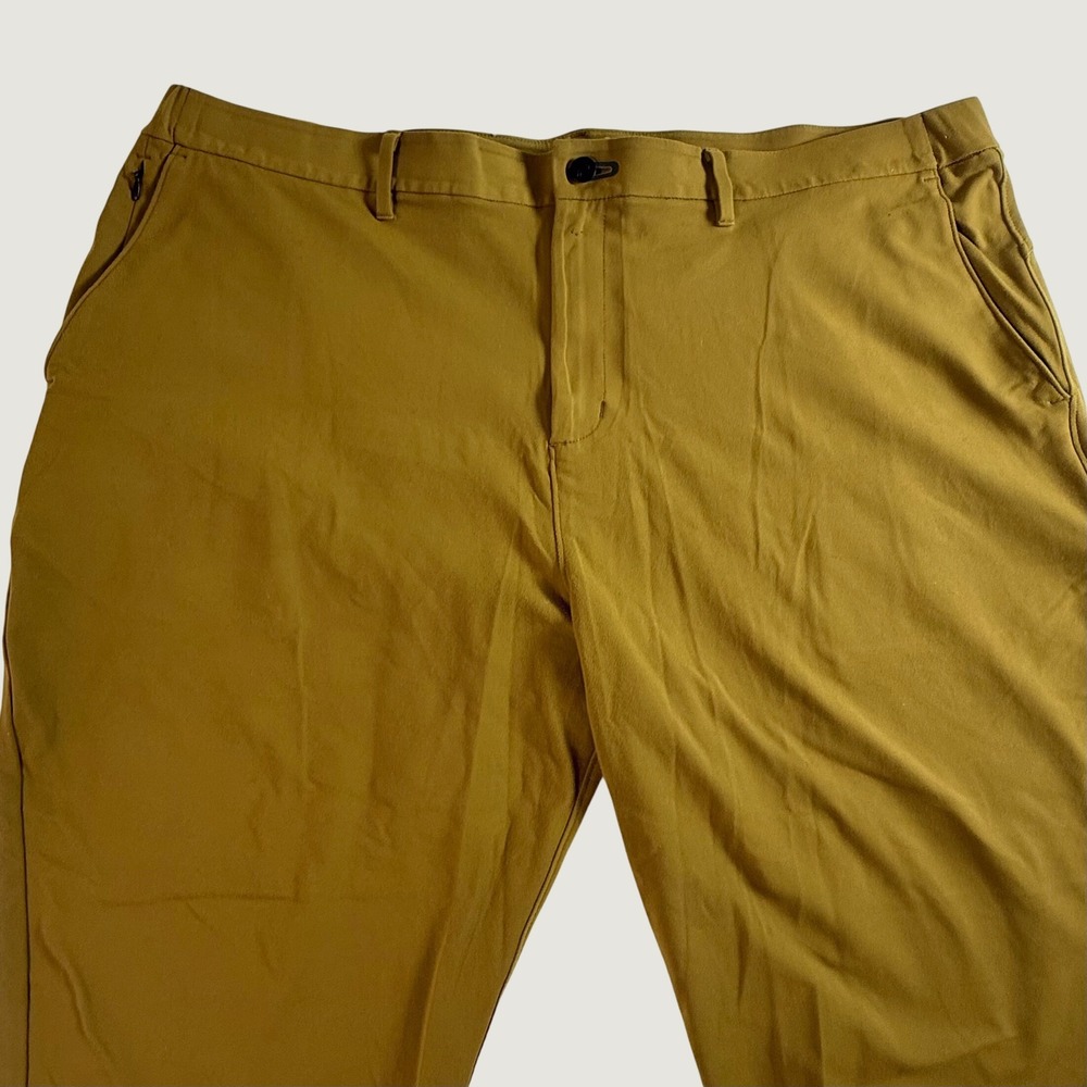 Public Rec All Day Every Day Pants Mens 42x28 Tapered Stretch Chino Gold Mustard